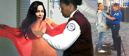 Octomom pregnant again after TSA pat down.